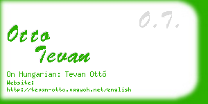otto tevan business card