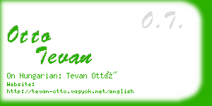 otto tevan business card